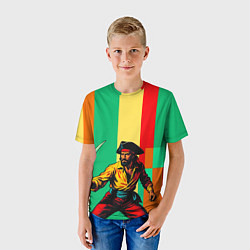 Футболка детская Пират поп-арт, цвет: 3D-принт — фото 2