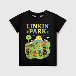 Футболка детская Linkin Park, мультяшный стиль, цвет: 3D-принт