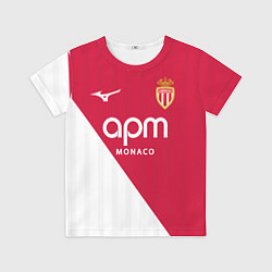 Футболка детская Головин домашняя форма Монако 2025 2026, цвет: 3D-принт