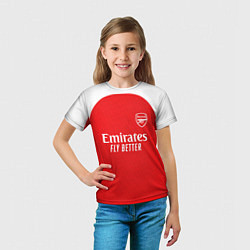 Футболка детская Арсенал Лондон домашняя форма 2025 2026, цвет: 3D-принт — фото 2