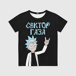 Футболка детская Сектор Газа и Рик Санчес из Рик и Морти, цвет: 3D-принт