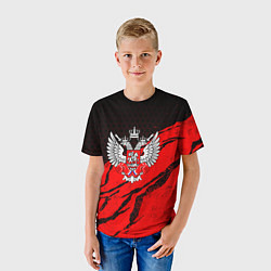 Футболка детская Федерация бокса России - красный, цвет: 3D-принт — фото 2