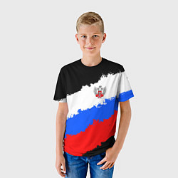 Футболка детская Федерация бокса России - триколор, цвет: 3D-принт — фото 2