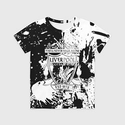 Детская футболка Liverpool краски текстура