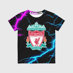Футболка детская Liverpool neon storm, цвет: 3D-принт
