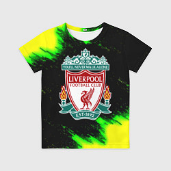 Футболка детская Ливерпуль кислотные краски, цвет: 3D-принт