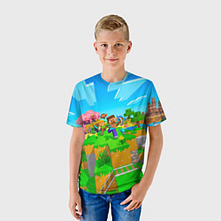 Футболка детская Майнкрафт - на встречу приключениям, цвет: 3D-принт — фото 2