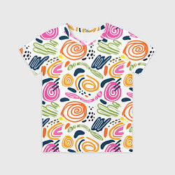 Футболка детская Яркие спирали, цвет: 3D-принт