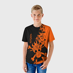 Футболка детская One Piece - Ace, цвет: 3D-принт — фото 2