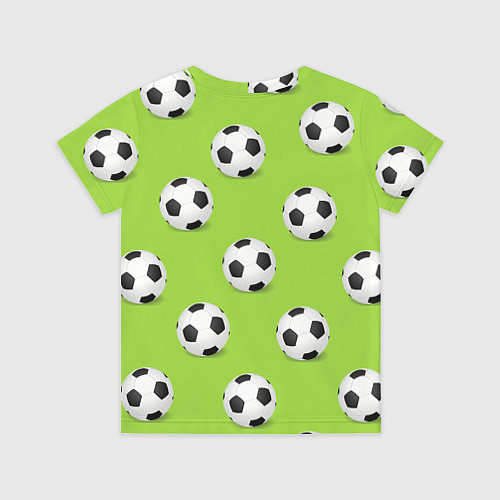 Детская футболка Футбольные мячи на зеленом / 3D-принт – фото 2