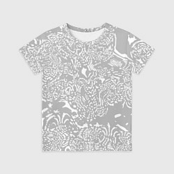 Футболка детская Светло-серый лёгкая абстракция, цвет: 3D-принт