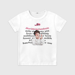 Футболка детская Джин bts, цвет: 3D-принт