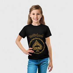 Футболка детская Motorhead золото, цвет: 3D-принт — фото 2