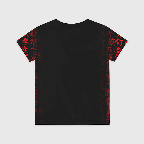 Детская футболка Клинок, рассекающий демонов Танджиро и иероглифы / 3D-принт – фото 2