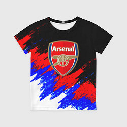 Детская футболка Арсенал краски триколор
