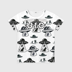 Футболка детская UFO и котики, цвет: 3D-принт