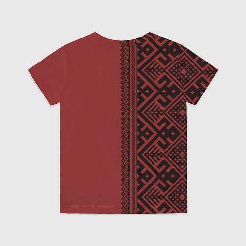 Детская футболка Узоры славянские в красном цвете / 3D-принт – фото 2