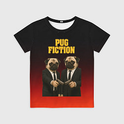 Футболка детская Пародия - Криминальное чтиво с мопсами, цвет: 3D-принт