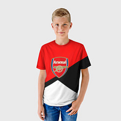 Футболка детская Arsenal geometry sport, цвет: 3D-принт — фото 2