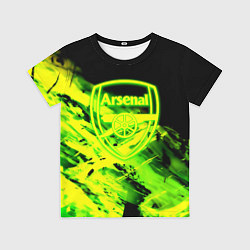 Футболка детская Арсенал кислотные краски, цвет: 3D-принт