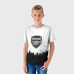 Футболка детская Arsenal черный лес, цвет: 3D-принт — фото 2