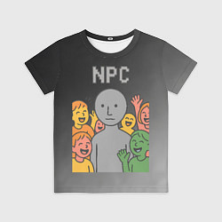 Футболка детская Я NPC без эмоций, цвет: 3D-принт