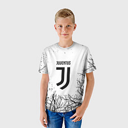 Футболка детская Ювентус черные деревья, цвет: 3D-принт — фото 2