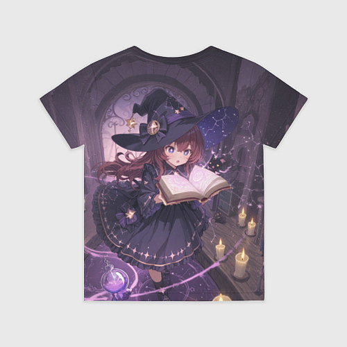 Детская футболка Аниме Ведьма Читает Книгу Заклинаний / 3D-принт – фото 2