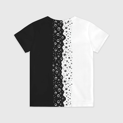 Детская футболка Лучше вода у друга черно-белый узор / 3D-принт – фото 2