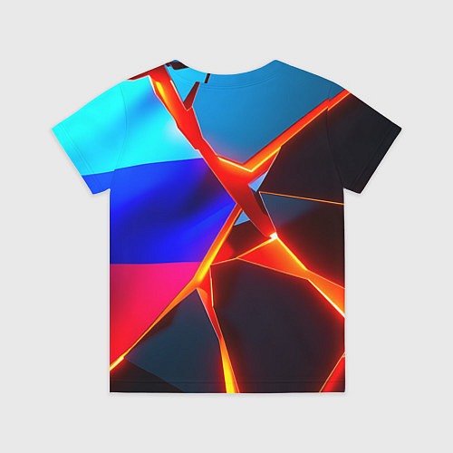 Детская футболка Russia flag fractures / 3D-принт – фото 2