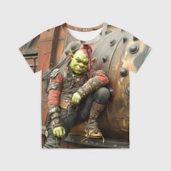 Футболка детская Шрек в панковских шмотках, цвет: 3D-принт