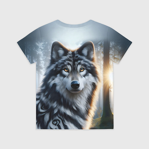 Детская футболка Морда волка - Россия / 3D-принт – фото 2