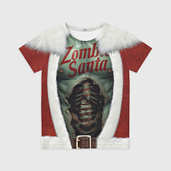 Футболка детская Костюм зомби Санты Клауса на новый год, цвет: 3D-принт