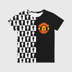 Футболка детская Манчестер Юнайтед текстура люди, цвет: 3D-принт