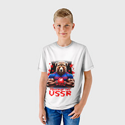 Футболка детская USSR медведь, цвет: 3D-принт — фото 2