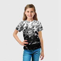 Футболка детская Bayern Mnchen черно белая бумага, цвет: 3D-принт — фото 2
