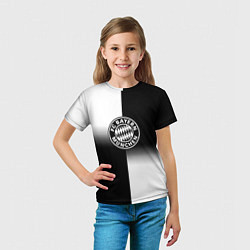 Футболка детская Бавария Мюнхен геометрия градиент, цвет: 3D-принт — фото 2