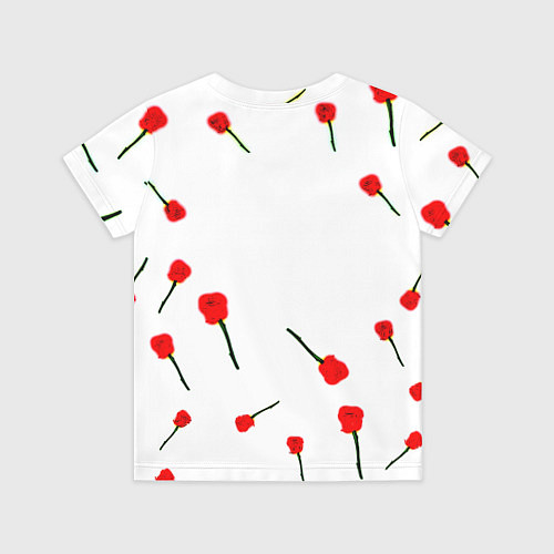 Детская футболка Манчестер Юнайтед розы паттерн / 3D-принт – фото 2