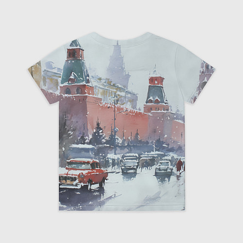Детская футболка Старинная Москва - новый год / 3D-принт – фото 2