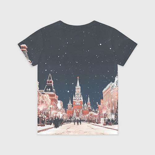 Детская футболка Праздничная ночь в Москве / 3D-принт – фото 2