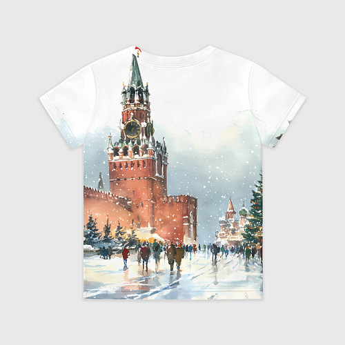 Детская футболка Новогодний Кремль / 3D-принт – фото 2