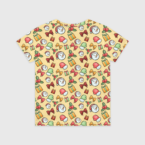 Детская футболка Новогодний паттерн / 3D-принт – фото 2
