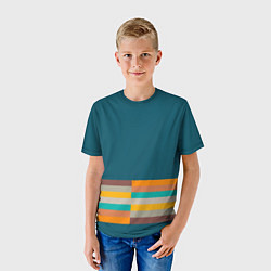 Футболка детская Индиго и шумовой градиент заката с текстурой, цвет: 3D-принт — фото 2