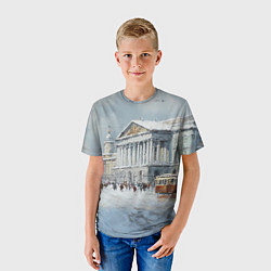Футболка детская Зимний Питер красками, цвет: 3D-принт — фото 2