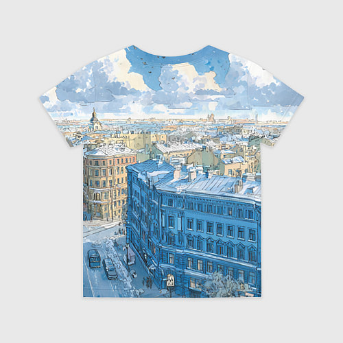 Детская футболка Зимний утренний Питер / 3D-принт – фото 2
