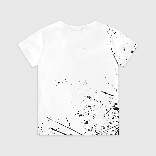 Детская футболка Ювентус черные краски всплеск / 3D-принт – фото 2