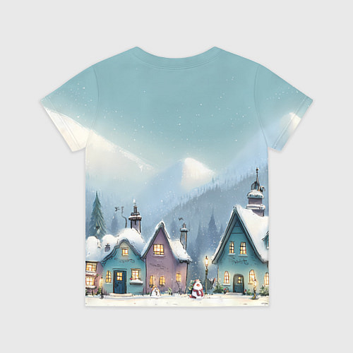Детская футболка Новогодние дома / 3D-принт – фото 2