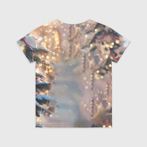 Детская футболка Удивленная лошадка - Новый год / 3D-принт – фото 2