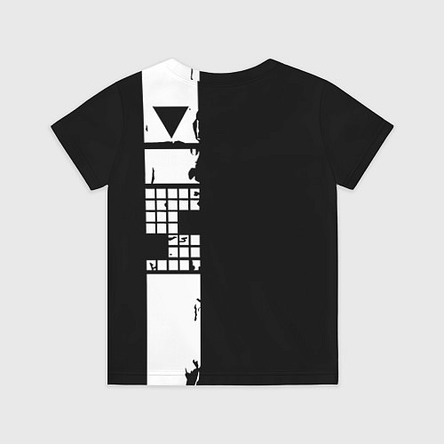 Детская футболка Ювентус геометрия белая / 3D-принт – фото 2