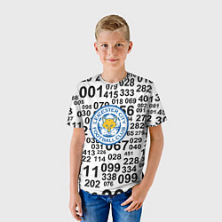 Футболка детская Лестер сити цифры символы, цвет: 3D-принт — фото 2